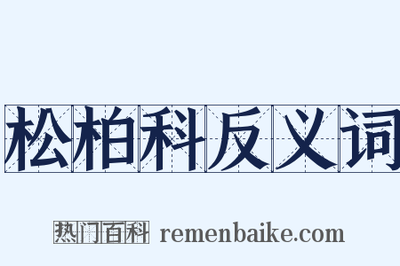 松柏科反义词是什么意思的图片